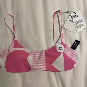 Pink Hurley Bikini Top